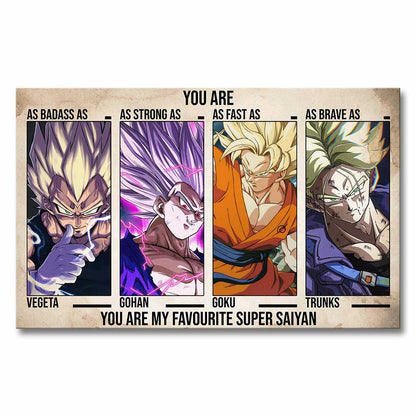 You Are My Favourite - Dragon Ball Canvas And Poster