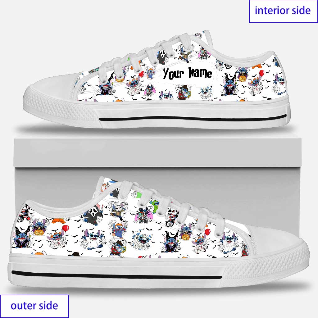 Spooky Vibes - Personalized Halloween Ohana Low Top Shoes