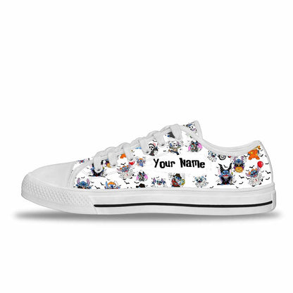 Spooky Vibes - Personalized Halloween Ohana Low Top Shoes