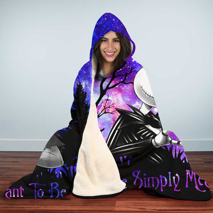 We're Simply Meant To Be - Personalized Nightmare Hooded Blanket