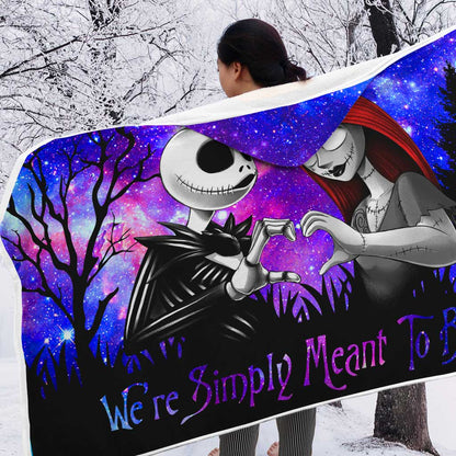 We're Simply Meant To Be - Personalized Nightmare Hooded Blanket