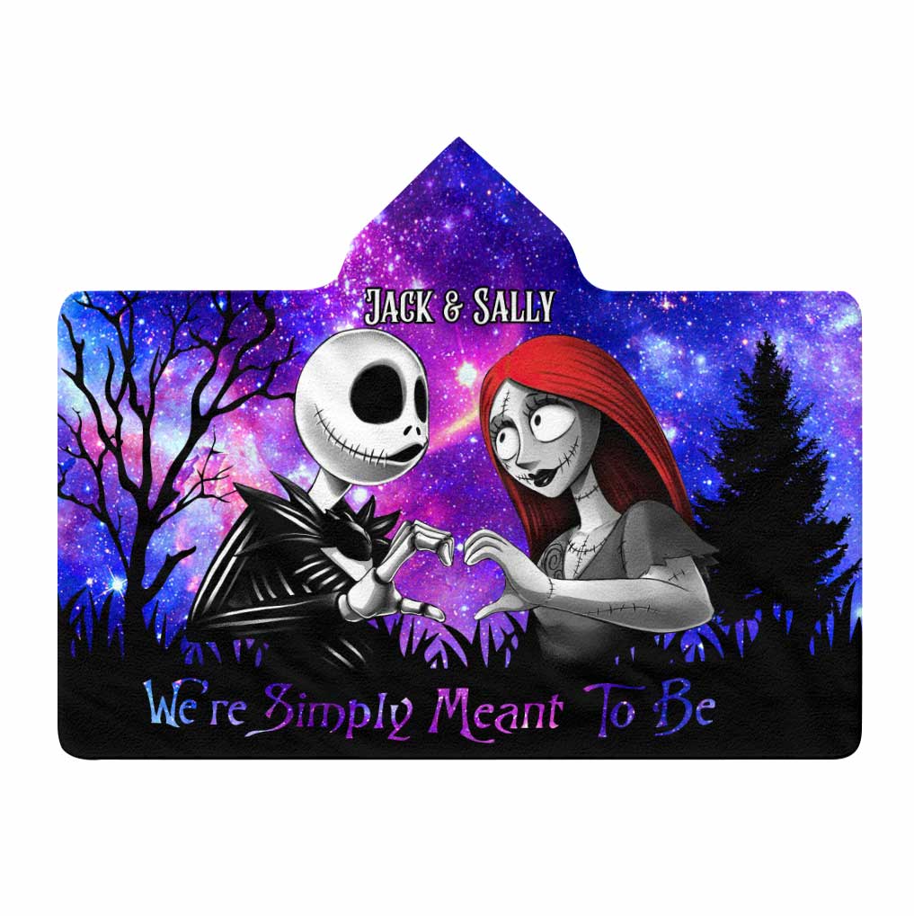 We're Simply Meant To Be - Personalized Nightmare Hooded Blanket