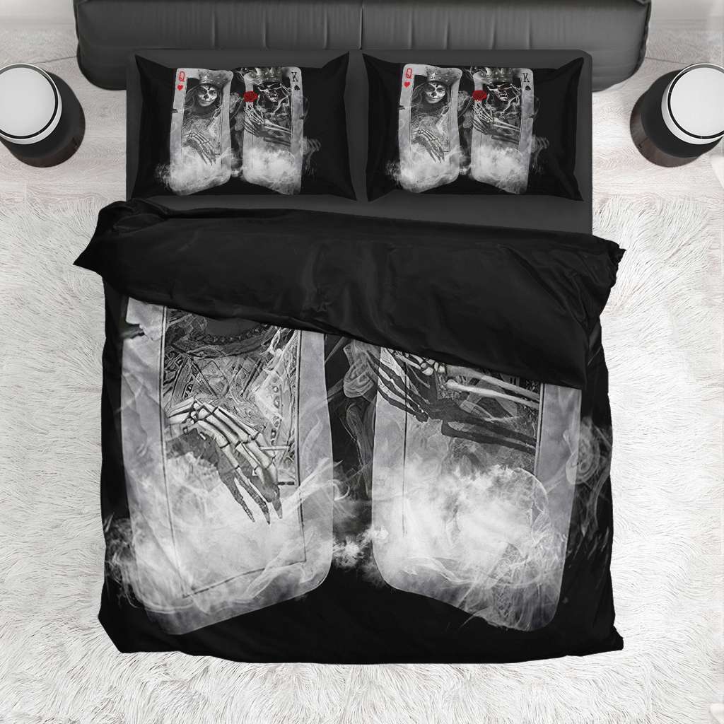 King and Queen Couple Skull - Bedding Set