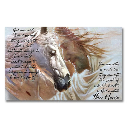 Horse God Once Said Motivational Quote Horse Poster