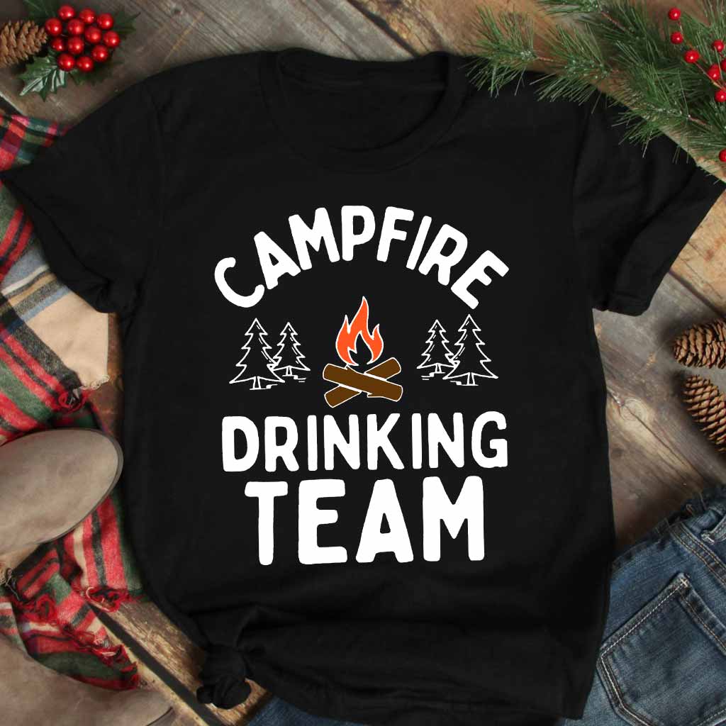 Campfire Drinking Team - Camping T-shirt and Hoodie 112021