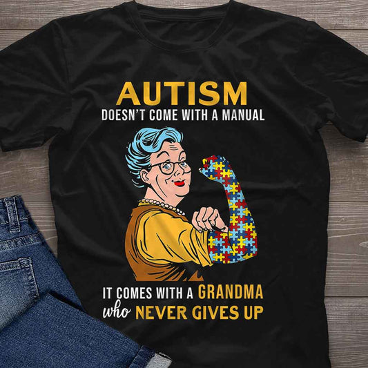 Never Give Up Autism Awareness T-shirt and Hoodie 112021