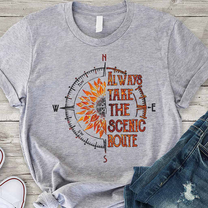 Always Take The Scenic Route - Camping T-shirt and Hoodie 112021