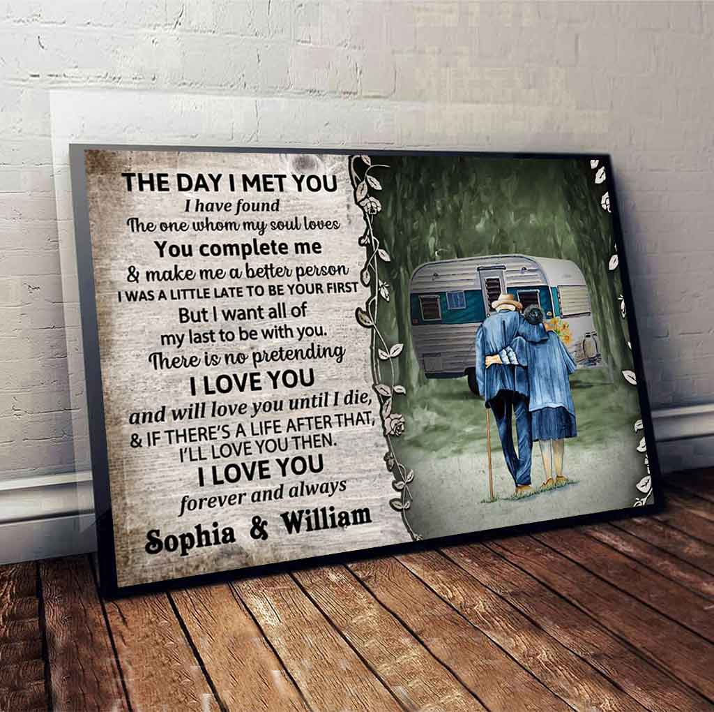 The Day I Met You - Personalized Camping Poster 1121