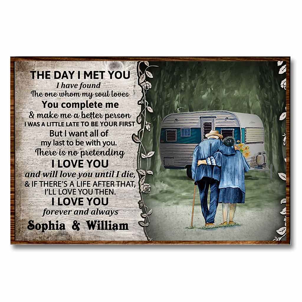 The Day I Met You - Personalized Camping Poster 1121