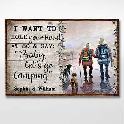 I Want To Hold Your Hand - Personalized Camping Poster 1121