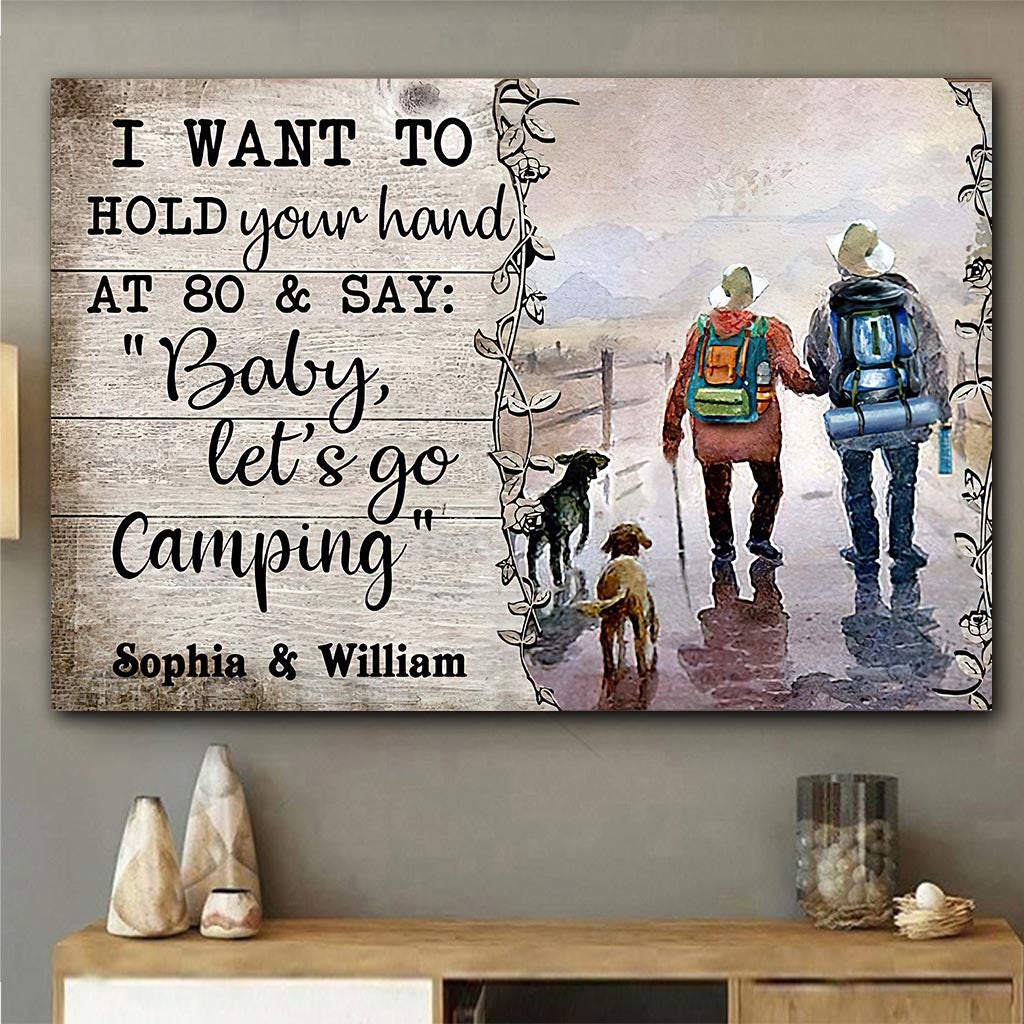 I Want To Hold Your Hand - Personalized Camping Poster 1121