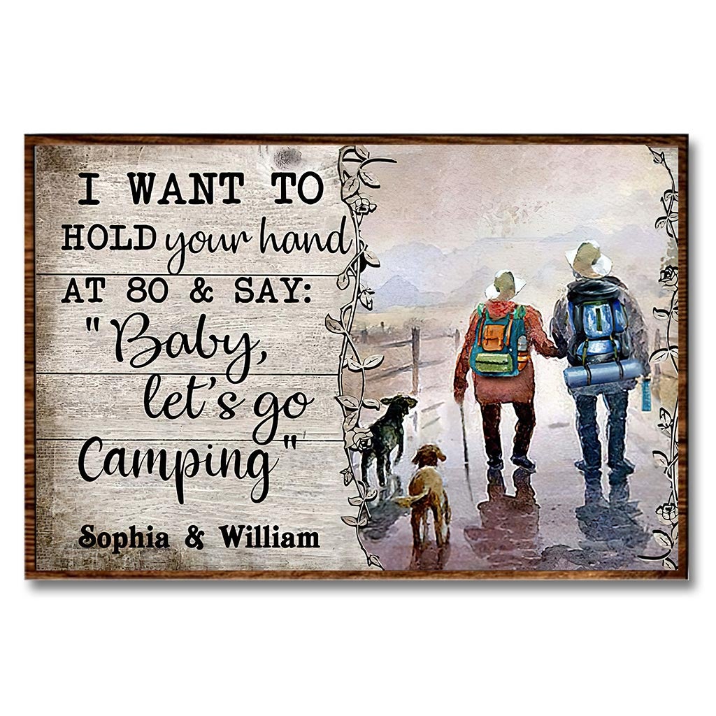 I Want To Hold Your Hand - Personalized Camping Poster 1121