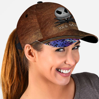 Nightmare - Personalized Classic Cap With Leather Pattern Print