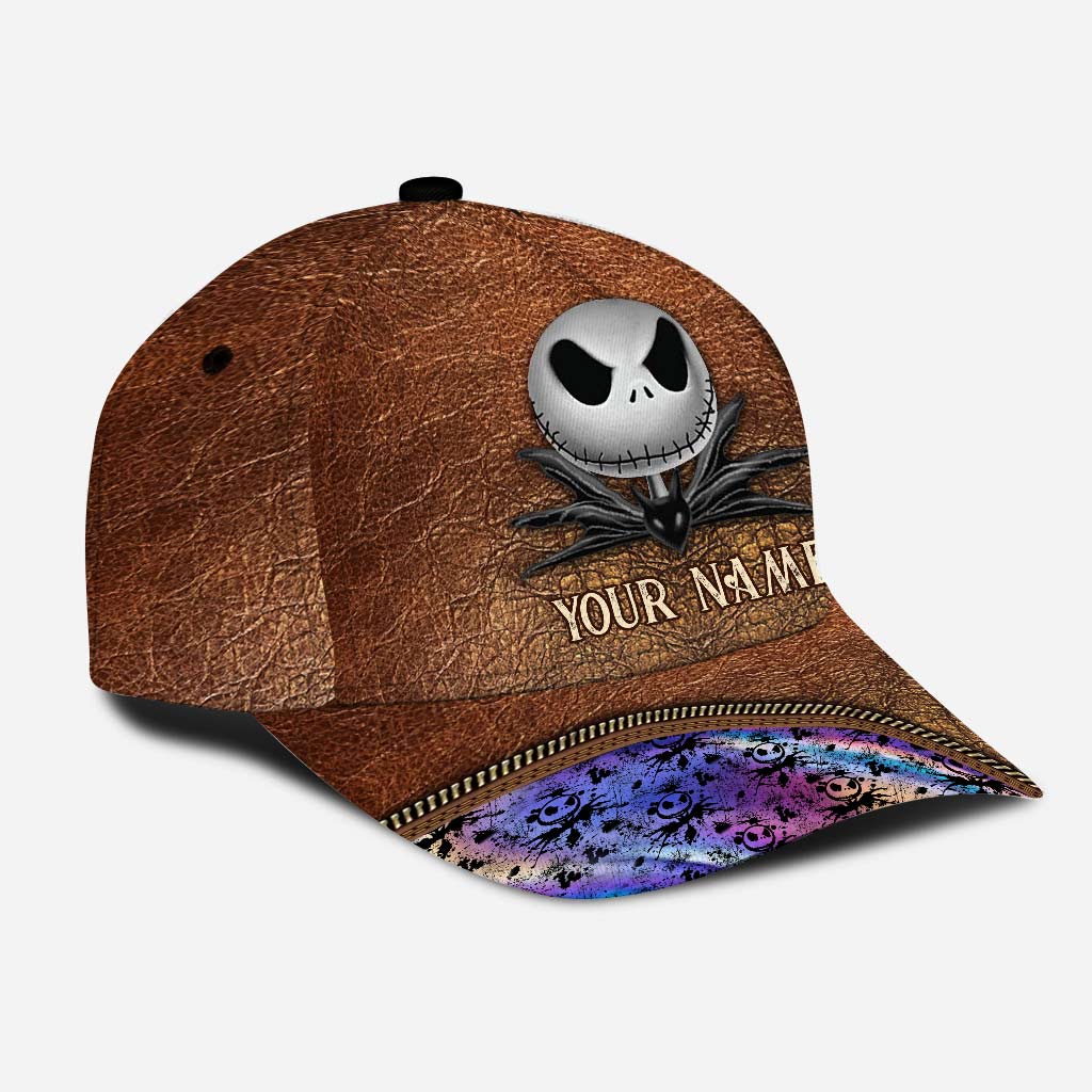 Nightmare - Personalized Classic Cap With Leather Pattern Print