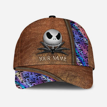 Nightmare - Personalized Classic Cap With Leather Pattern Print