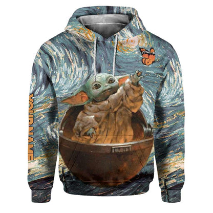 The Child Beautiful Starry Night - Personalized The Force Hoodie and Sweatpants