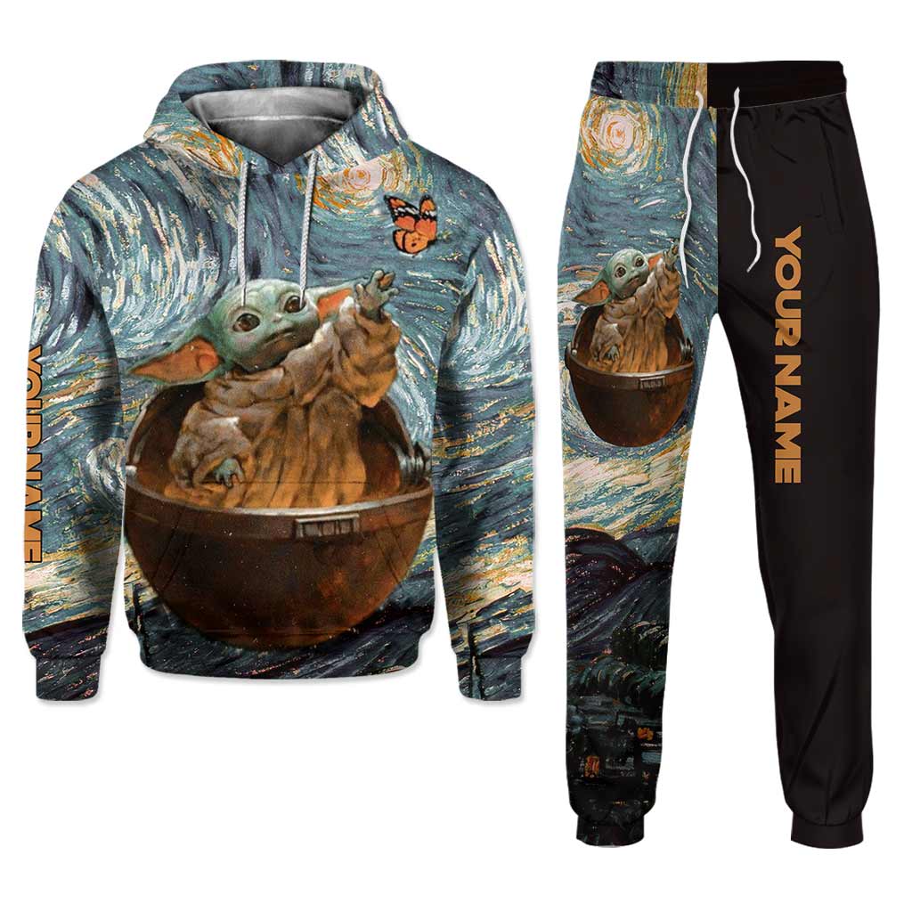 The Child Beautiful Starry Night - Personalized The Force Hoodie and Sweatpants