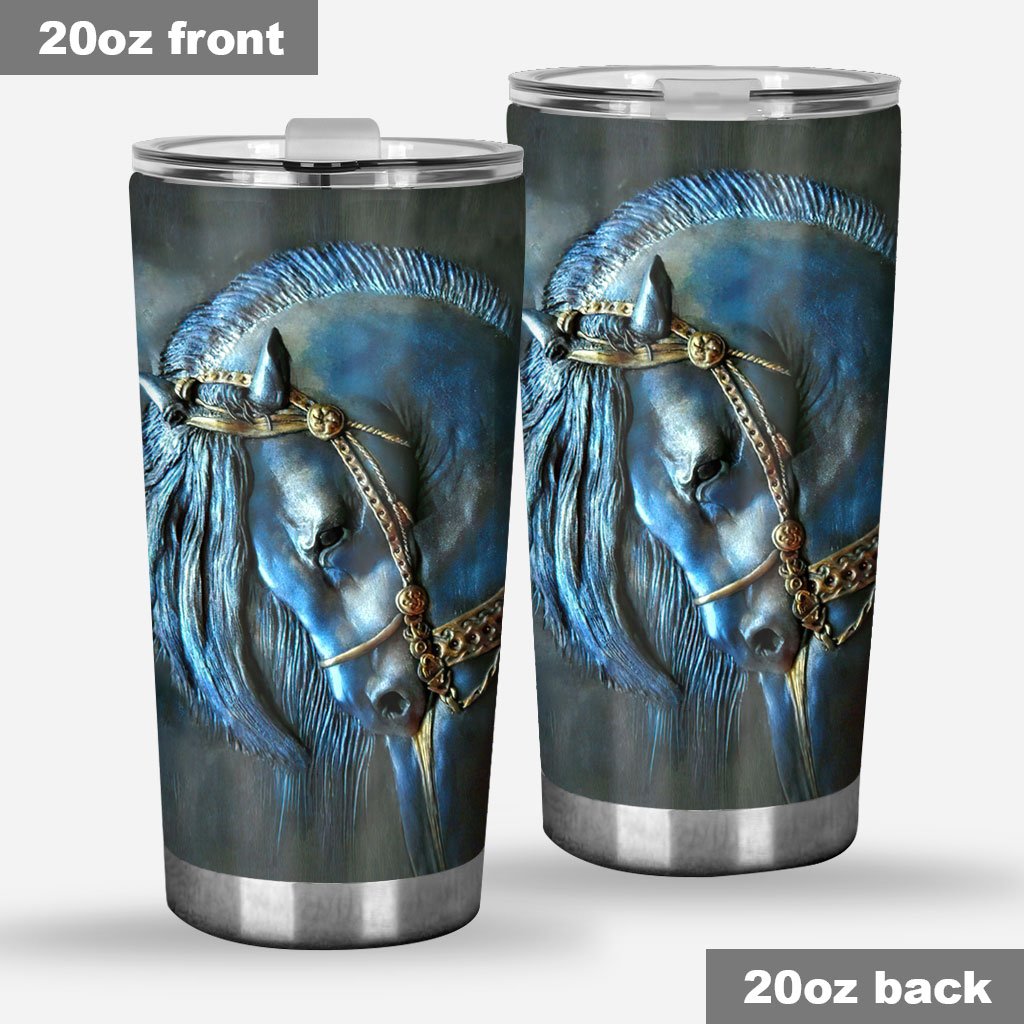 Horse Fan - Tumbler With 3D Pattern Print