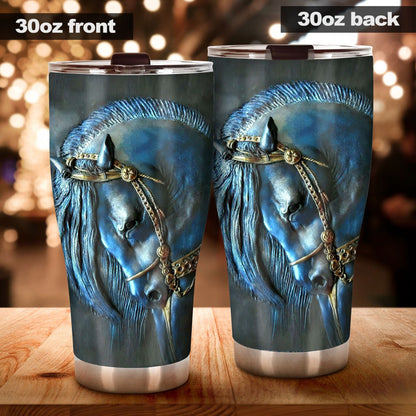 Horse Fan - Tumbler With 3D Pattern Print