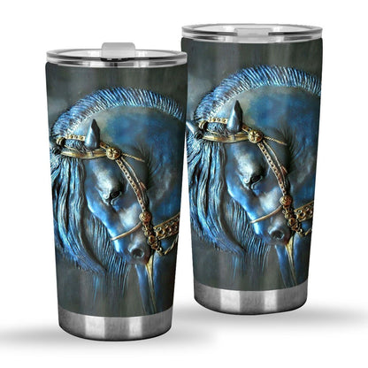 Horse Fan - Tumbler With 3D Pattern Print