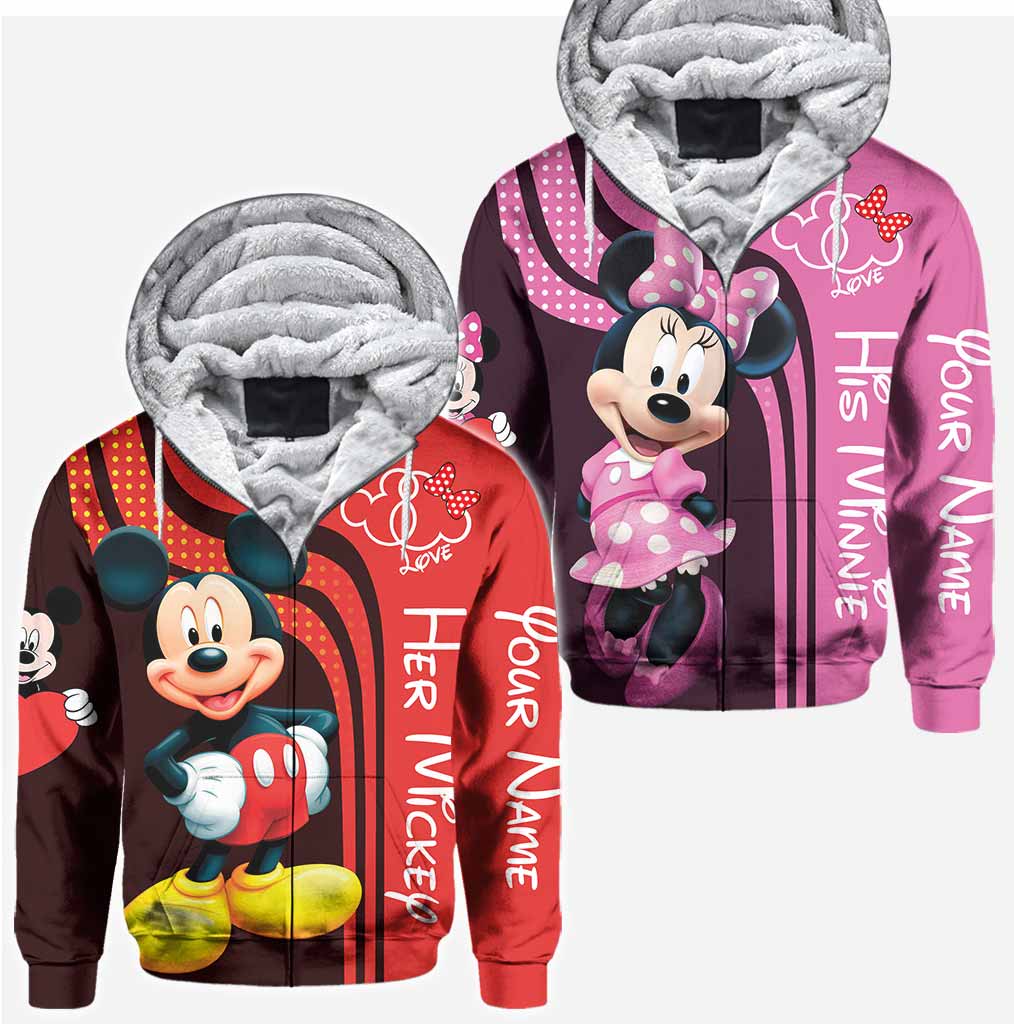 Mouse Ears Couple - Personalized All Over T-shirt and Hoodie