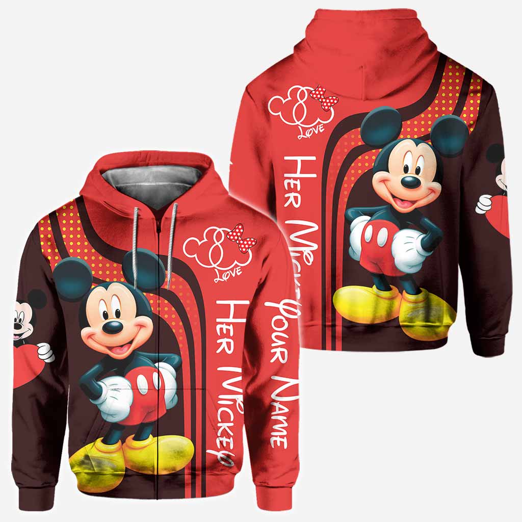 Mouse Ears Couple - Personalized All Over T-shirt and Hoodie