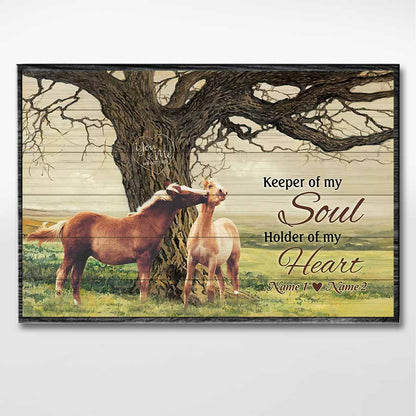 Keeper Of My Soul Holder Of My Heart - Personalized Horse Poster