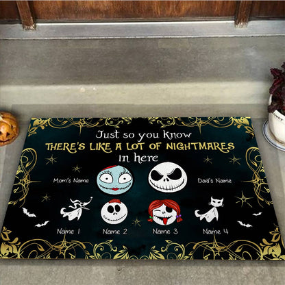 Just So You Know - Personalized Nightmare Doormat