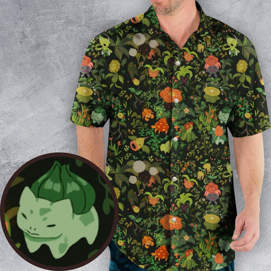 Grass Type Monster Trainer Hawaiian Shirt 0823