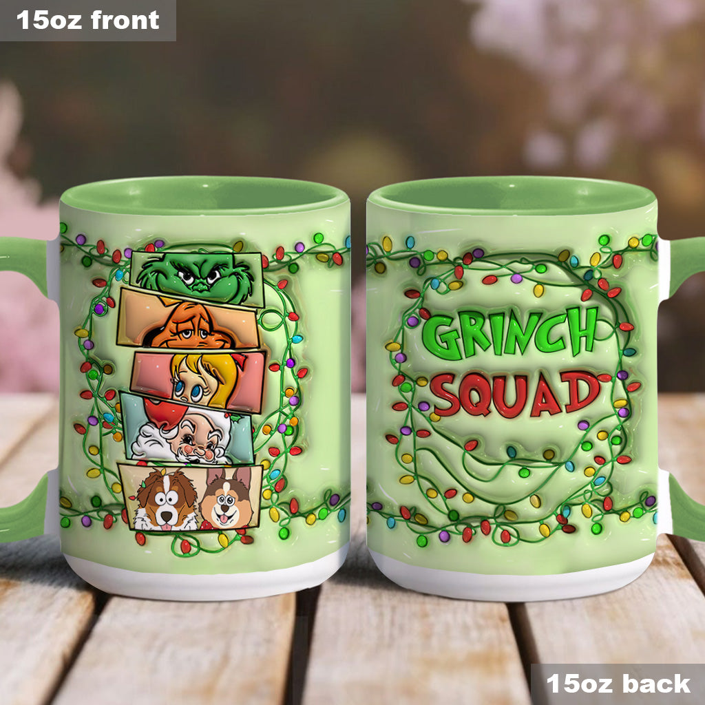 Green Squad With Dog Cat - Personalized Dog Accent Mug