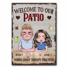 Group Therapy Practiced Here - Personalized Backyard Rectangle Metal Sign