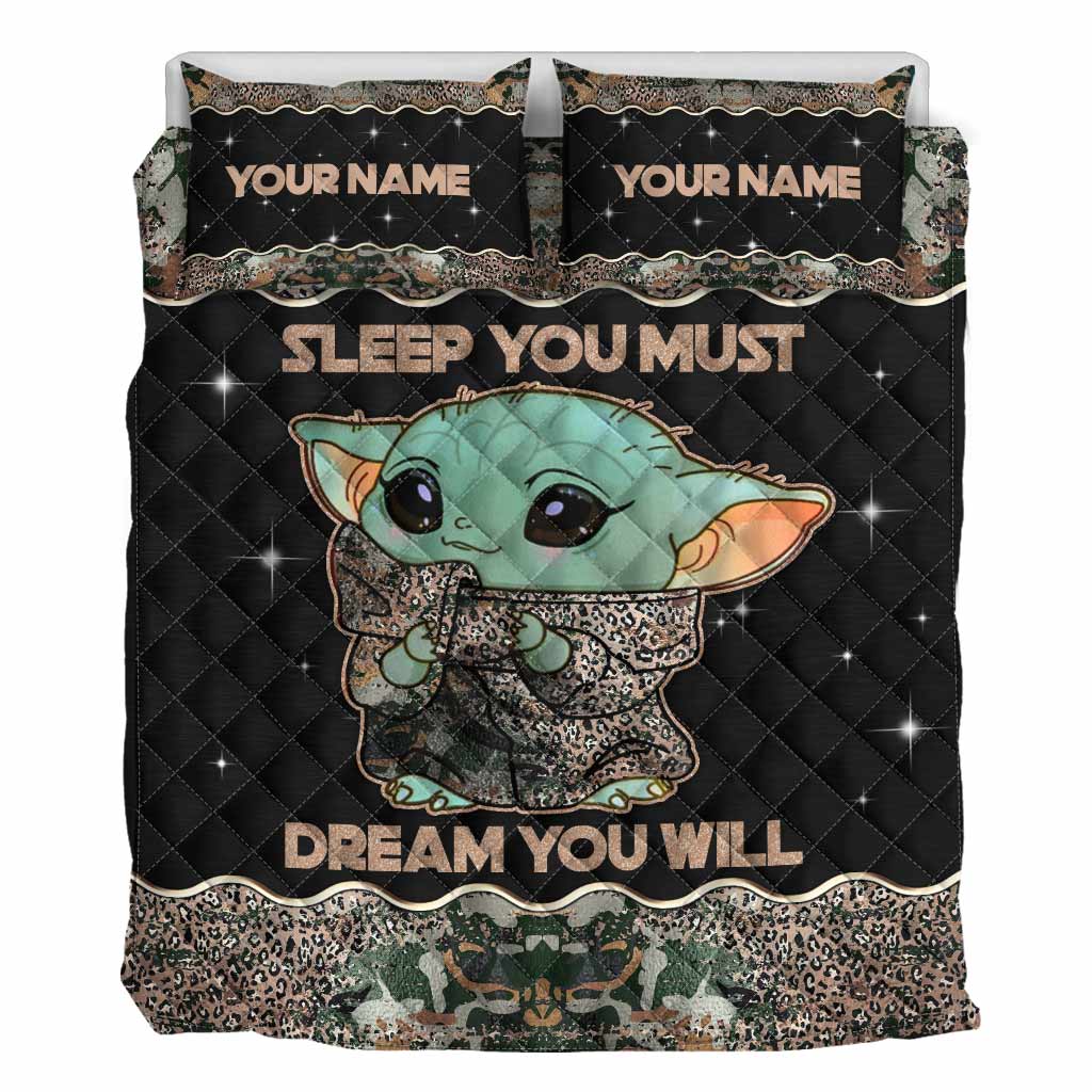 Sleep You Must - Personalized Quilt Set