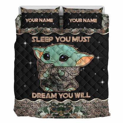 Sleep You Must - Personalized Quilt Set