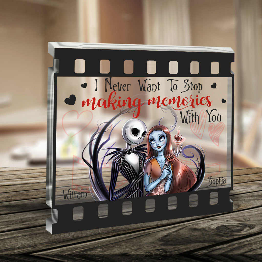 I Never Want To Stop Making Memories With You - Personalized Nightmare Custom Shaped Acrylic Plaque