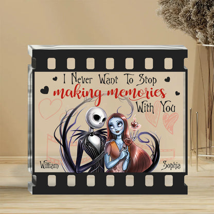 I Never Want To Stop Making Memories With You - Personalized Nightmare Custom Shaped Acrylic Plaque