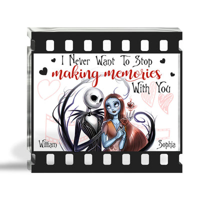 I Never Want To Stop Making Memories With You - Personalized Nightmare Custom Shaped Acrylic Plaque