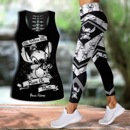 Run On Magic - Personalized Hollow Tank Top and Leggings