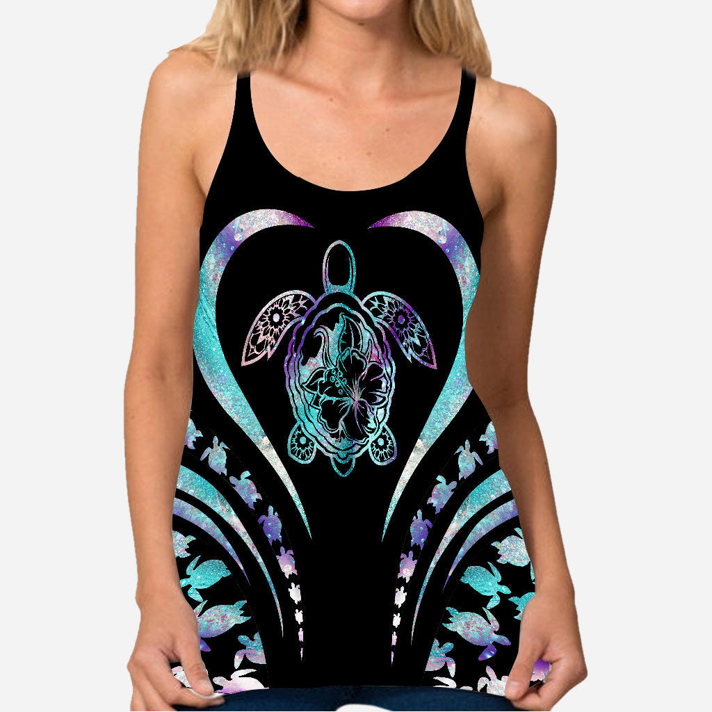 Blue Ocean - Turtle Cross Tank Top