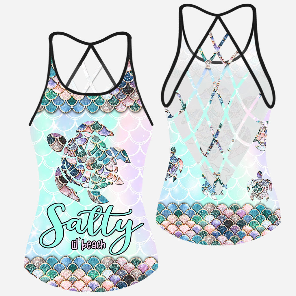 Salty Lil' Beach - Turtle Cross Tank Top