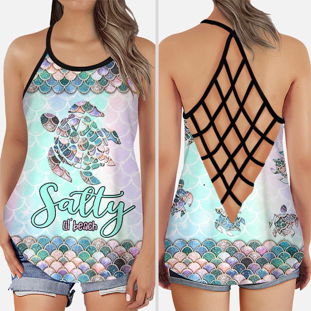 Salty Lil' Beach - Turtle Cross Tank Top