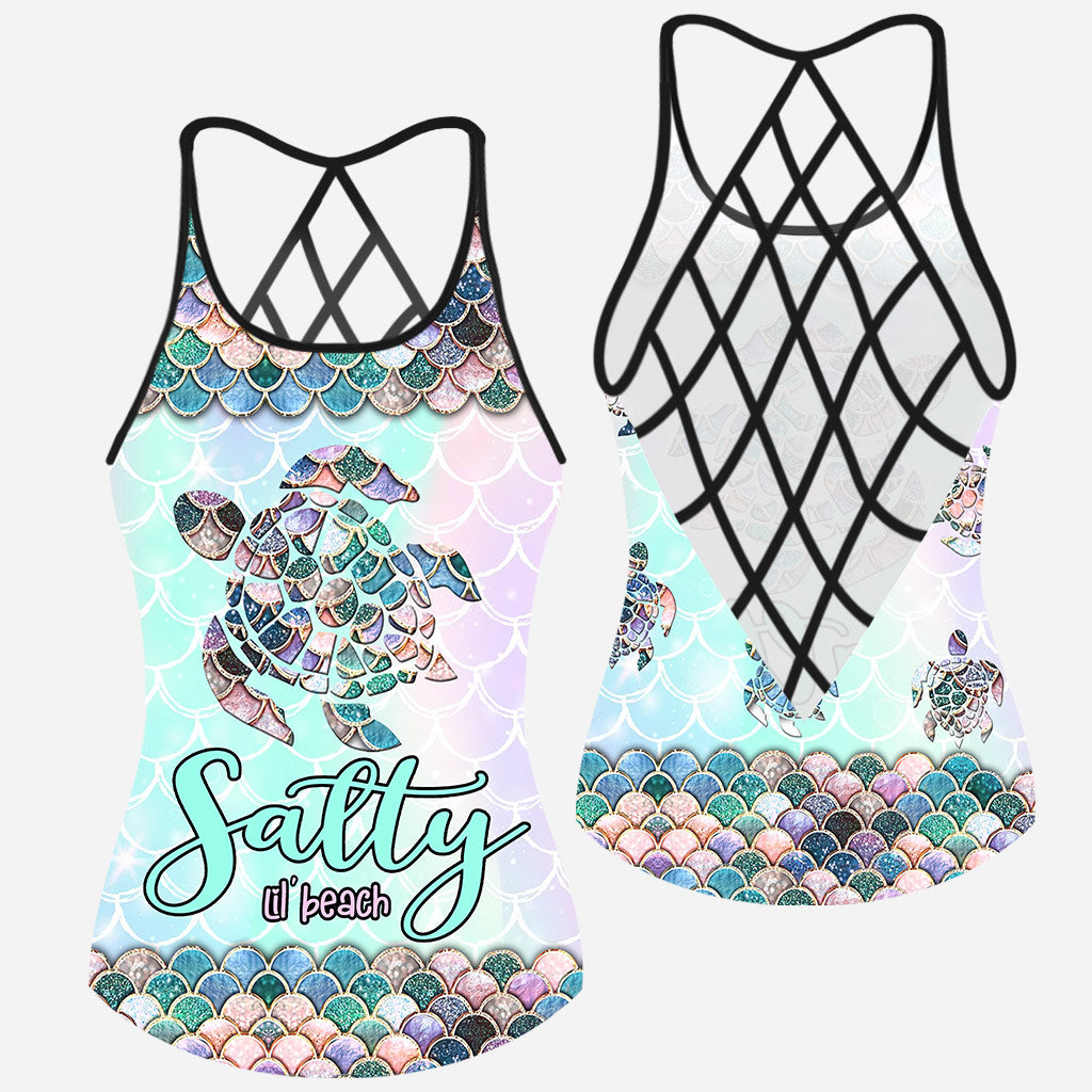 Salty Lil' Beach - Turtle Cross Tank Top