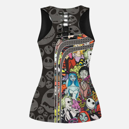 Hello Darkness - Personalized Nightmare Hollow Tank Top and Leggings