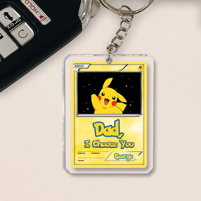 We Choose You - Personalized Monster Trainer Transparent Keychain