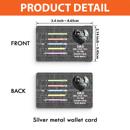 We Love You To The Death Star And Back - Personalized The Force Wallet Insert Card