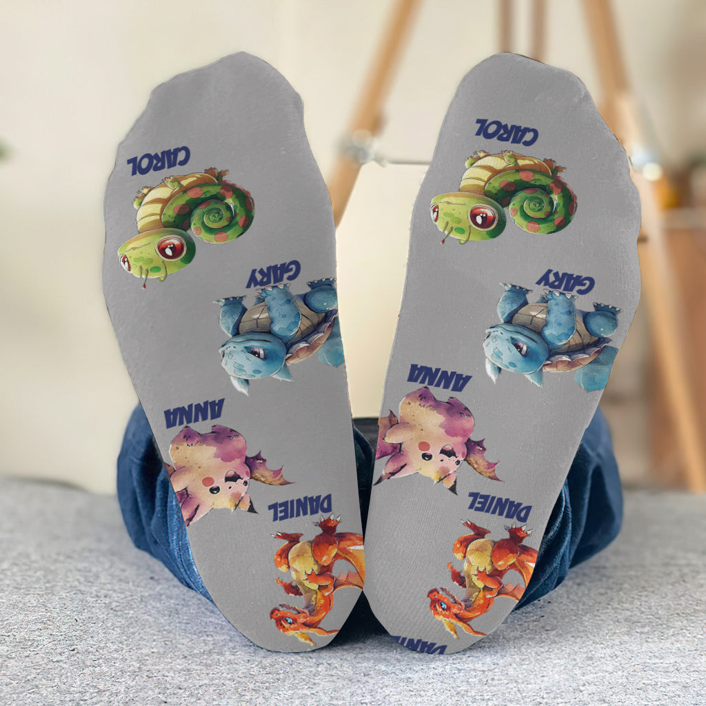 PokéDad PokéMom - Personalized Monster Trainer Socks
