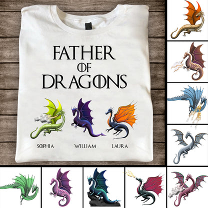 Father Of Dragons - Personalized Thrones Game T-shirt and Hoodie