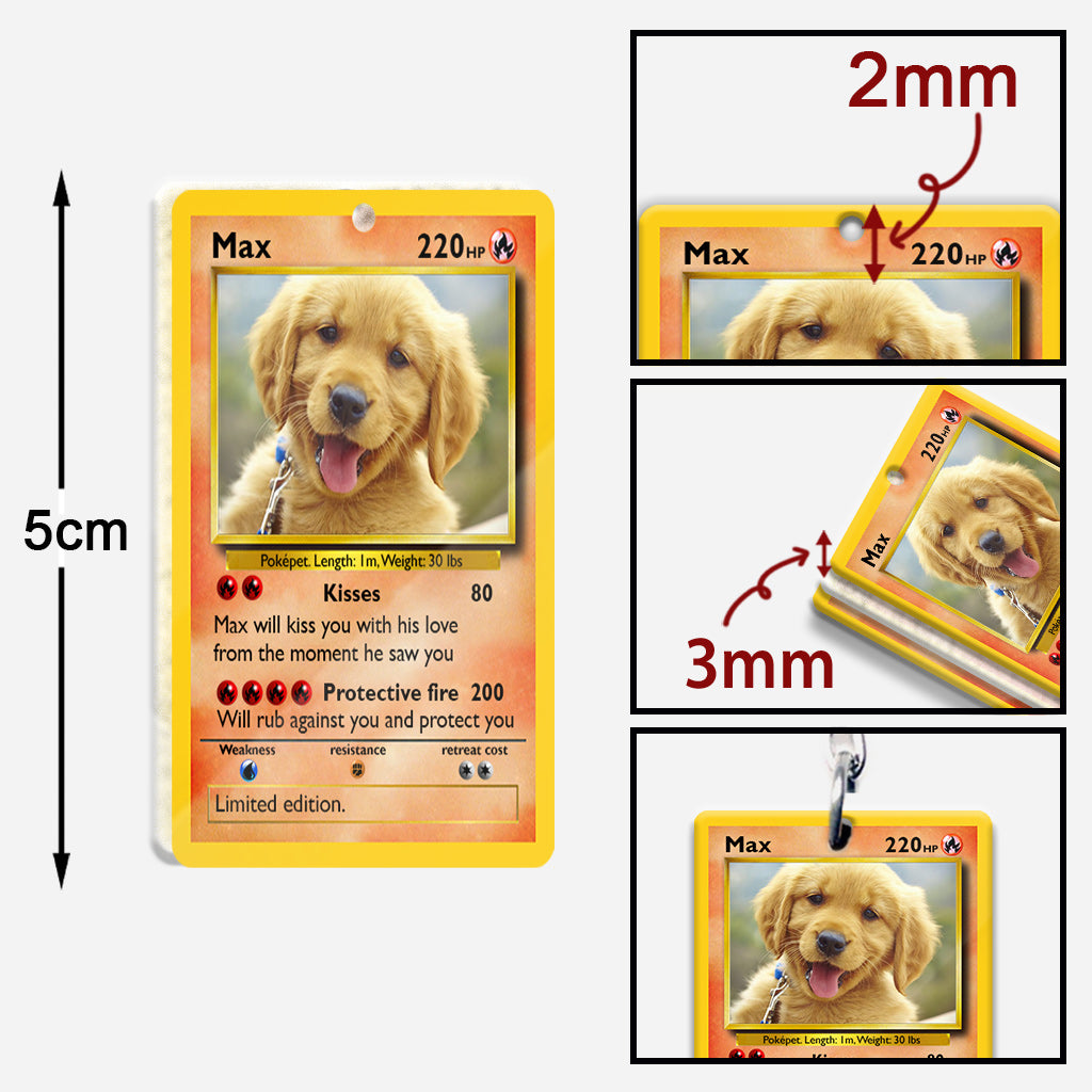 Poke Card - Personalized Monster Trainer Keychain (Printed On Both Sides)