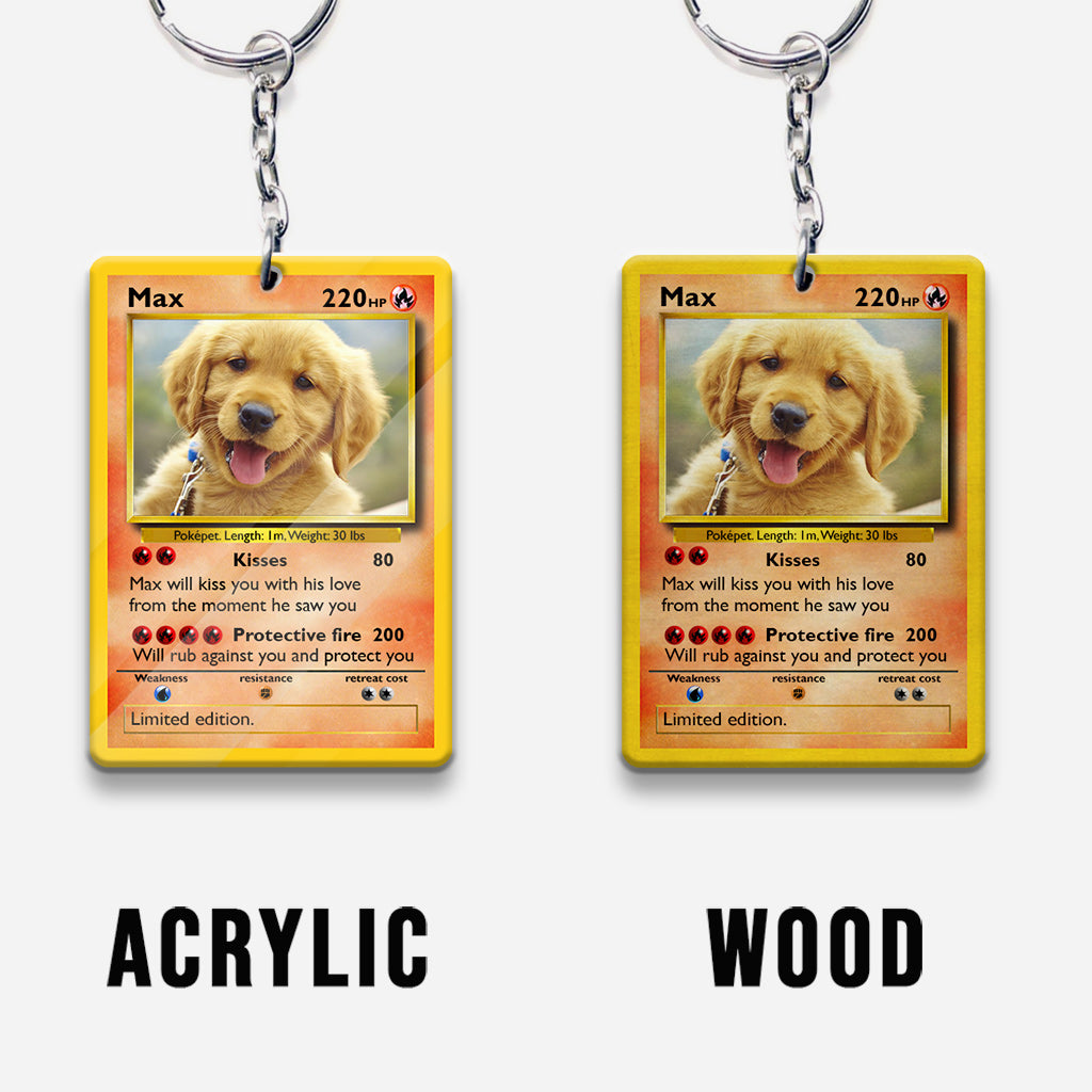Poke Card - Personalized Monster Trainer Keychain (Printed On Both Sides)