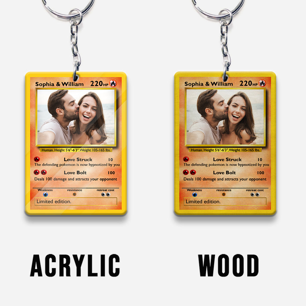 Poke Card - Personalized Monster Trainer Keychain (Printed On Both Sides)