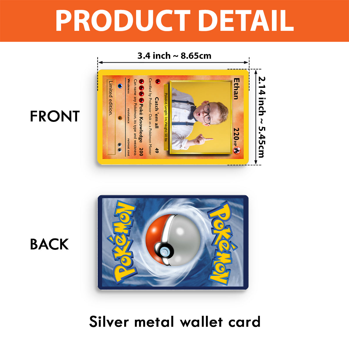 Poke Card - Personalized Monster Trainer Wallet Insert Card